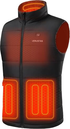 Venustas Men's Heated Vest, 9V USB-C Heated Vest Compatible with Most USB-C Output Power Banks (Battery Not Included) in Saudi Arabia