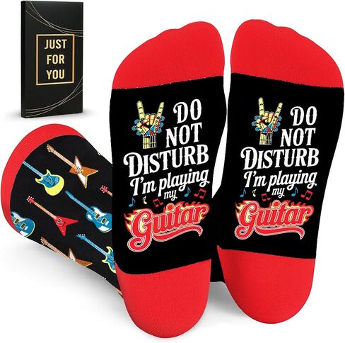 ZAGKOO Funny Music Socks for Men, Women - Rock Guitar, Saxophone, Trombone Novelty Socks - Christmas Music Lovers Gift Ideas in Saudi Arabia