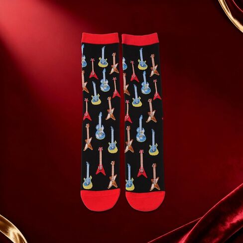 ZAGKOO Funny Music Socks for Men, Women - Rock Guitar, Saxophone, Trombone Novelty Socks - Christmas Music Lovers Gift Ideas in Saudi Arabia