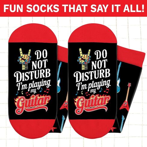 ZAGKOO Funny Music Socks for Men, Women - Rock Guitar, Saxophone, Trombone Novelty Socks - Christmas Music Lovers Gift Ideas in Saudi Arabia