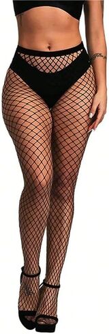 Fishnet Stockings for Women Sexy Sheer Mesh Fishnets Tights High Waist Thigh High Stockings Footless Stocking Pantyhose in Saudi Arabia