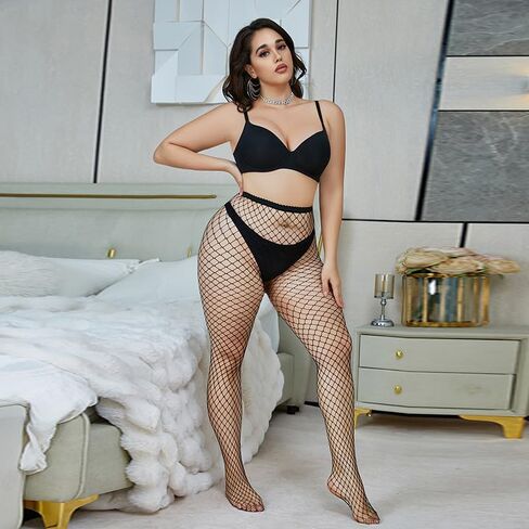 Fishnet Stockings for Women Sexy Sheer Mesh Fishnets Tights High Waist Thigh High Stockings Footless Stocking Pantyhose in Saudi Arabia