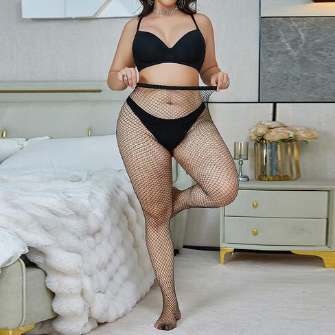 Fishnet Stockings for Women Sexy Sheer Mesh Fishnets Tights High Waist Thigh High Stockings Footless Stocking Pantyhose in Saudi Arabia
