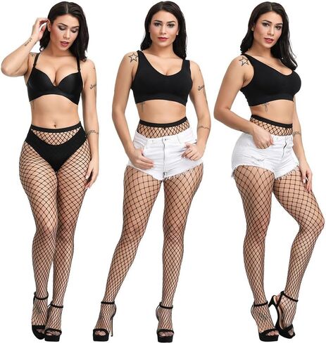 Fishnet Stockings for Women Sexy Sheer Mesh Fishnets Tights High Waist Thigh High Stockings Footless Stocking Pantyhose in Saudi Arabia