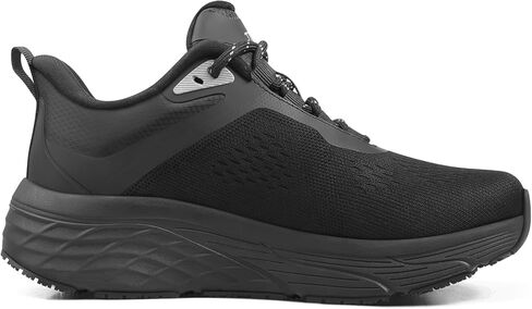 Black Non Slip Work Shoes for Women, Comfortable & Water Resistant Food Service Sneakers for Kitchen Restaurant Service - Zapatos Trabajo in Saudi Arabia
