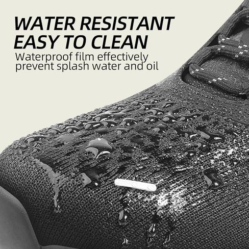 Black Non Slip Work Shoes for Women, Comfortable & Water Resistant Food Service Sneakers for Kitchen Restaurant Service - Zapatos Trabajo in Saudi Arabia