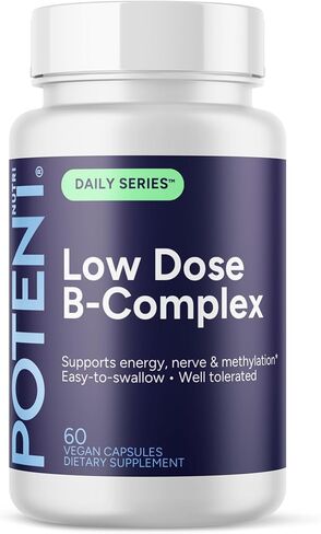 Low Dose B-Complex - 60 Capsules - Complete Daily Support - Well Tolerated, Easy to Swallow - Supports Energy & Wellness in Saudi Arabia