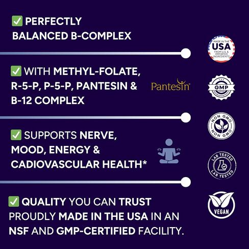 Low Dose B-Complex - 60 Capsules - Complete Daily Support - Well Tolerated, Easy to Swallow - Supports Energy & Wellness in Saudi Arabia