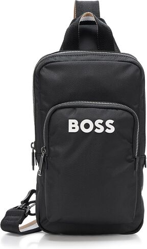 BOSS, Catch Monostrap Big Logo Bag, black gloss, One Size in Saudi Arabia