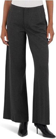 KUT from the Kloth Womens Meg - Wide Leg Pants with Trouser Pockets in Charcoal in Saudi Arabia