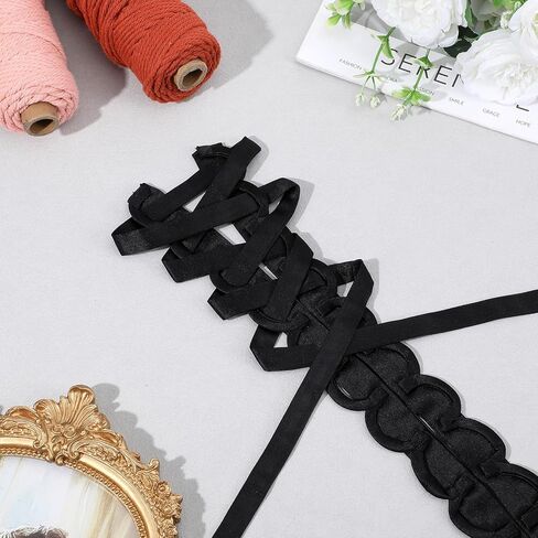 3Pcs Adjustable Satin Corset Back Kit, Lace Up Corsets Kit, Zipper To Corset Lace Up Conversion, Zipper Extender For Tight Dress Prom Dress(Black) in Saudi Arabia