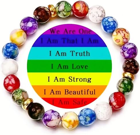 7 Chakra Reiki Bracelets for Women Rainbow Resin Beads Bracelet Natural Stone Yoga Beaded Chakras Bracelet Jewelry Gifts in Saudi Arabia