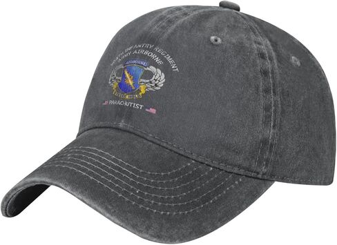 Us 504th Infantry Regiment Airborne Parachutist Badge Stylish Carbon-Colored Water-Resistant Denim Cowboy Hat Outdoor Adventures All Seasons7 in Saudi Arabia