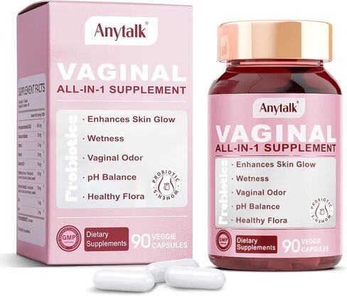 البروبيوتيك المهبلي للنساء لتوازن درجة الحموضة مع مزيج بروبيوتيك اكتوباكيللوس لتعزيز رائحة المهبل الصحية، والنباتات المهبلية - بروبيوتيك للصحة المهبلية للنساء 90 عددًا in Kuwait