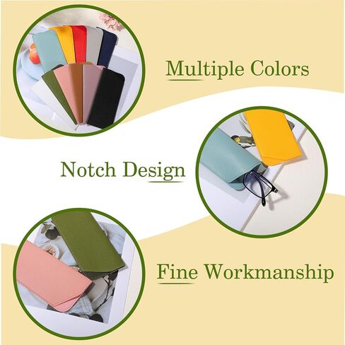 44 PCS Soft Sunglasses Cases Leather Sunglasses Pouch Slim Glasses Case Multicolor Portable Glasse Cases Travel Sunglass Case for Men Women Storing All Kinds of Glasses in Saudi Arabia