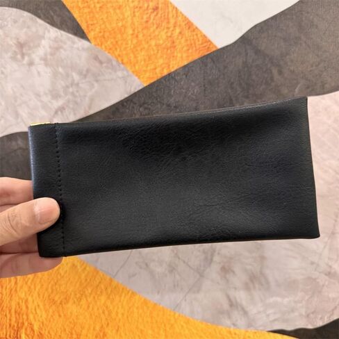 3 Pack Eyeglasses Cases, Soft PU Leather, Portable Sunglasses Pouch, Waterproof, Black in Saudi Arabia