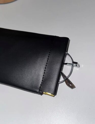 3 Pack Eyeglasses Cases, Soft PU Leather, Portable Sunglasses Pouch, Waterproof, Black in Saudi Arabia