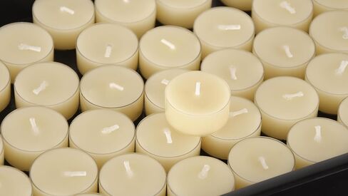 Natural Beeswax Tealight Candles - 24 pcs - Organic Small Candle Natural Scent Smokeless Clean Burning-White in Kuwait