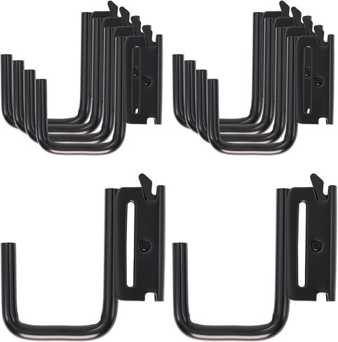 10 عبوات من خطافات E Track J للخدمة الشاقة مقاس 5 بوصات كبيرة من الفولاذ على شكل حرف J لأنظمة ربط البضائع في ورشة عمل مرآب المقطورة المغلقة بقطر 0.5 بوصة من الفولاذ الصلب أقصى حمولة 1500 رطل in Kuwait