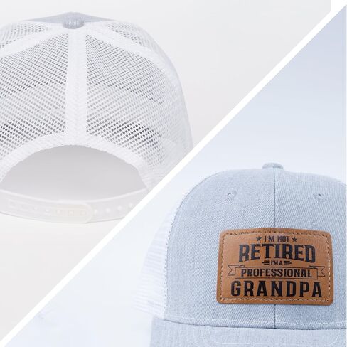 Men Hat Baseball Cap Christmas Fathers Day Birthday, Gifts for Men Trucker Grey Baseball Cap in Saudi Arabia