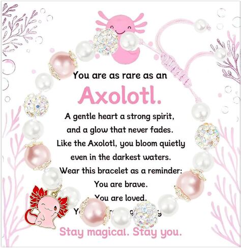 هدايا سوار Axolotl للفتيات، Axolotl Stay Magical You Loved Valentine Christmas Stockings هدايا عيد ميلاد للفتيات والأطفال والابنة in Kuwait