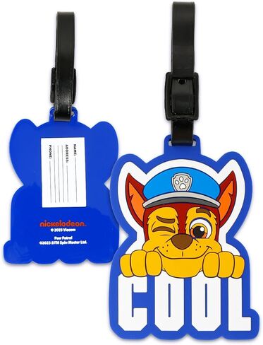 Paw Patrol Luggage Tag Gift Set - Bundle with 2 Collectible Chase and Marshall Suitcase Tags Fashion Accessories Plus Stickers | Paw Patrol Travel Acccessories for Teens, Adults in Saudi Arabia
