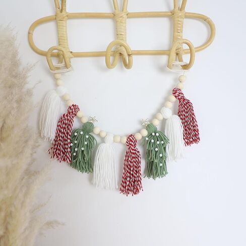 Nordic-Inspired Christmas Bohemian Tree Ornament Tassels Beads, Versatile Wall Decor for Holiday Celebrations Christmas House Decorations in Saudi Arabia