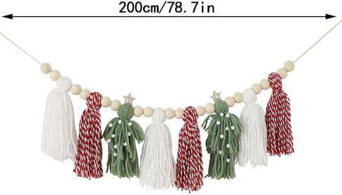 Nordic-Inspired Christmas Bohemian Tree Ornament Tassels Beads, Versatile Wall Decor for Holiday Celebrations Christmas House Decorations in Saudi Arabia