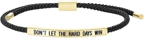 Dont Let The Hard Days Win Bracelet，Motivational Handmade Braided Adjustable Wrap Bracelets Inspirational Gifts for Women Men Best Friend Birthday Christmas Gifts in Saudi Arabia