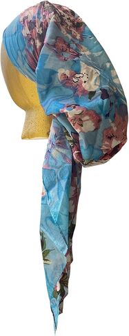 Sacho Cotton Tichel, Square Cotton Head Scarf for Women, Lightweight Head Covering, Summer Shawl, Large Bandanas in Kuwait