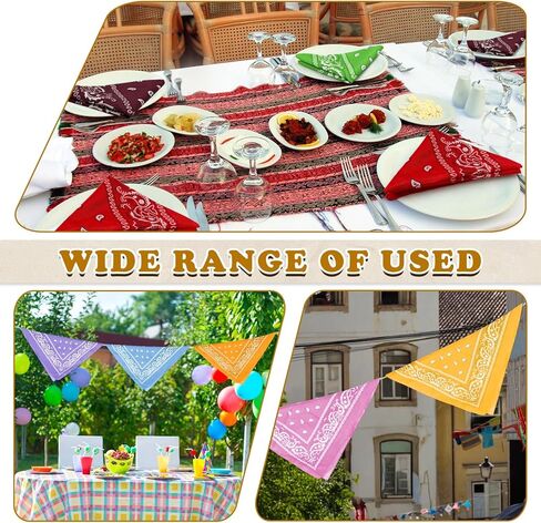 عصابات رأس كبيرة، 80 قطعة باندانا، عصابات رأس للرجال والنساء، منديل رعاة البقر للحفلات التنكرية للحيوانات الأليفة in Saudi Arabia
