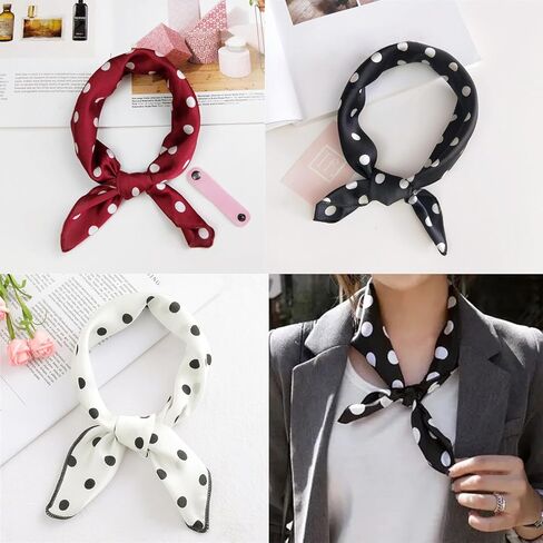 3Pcs 20" x 20" Silk Feeling Scarf Fashion Satin Head Scarf for Women Square Scarf for Neck in Saudi Arabia