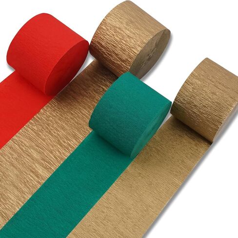 Capesaro Green Crepe Paper Streamers - 6 Rolls Party Streamers for Various Festival Party Decorations in Kuwait