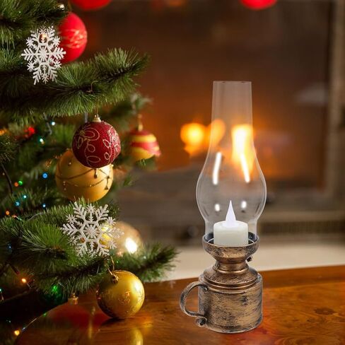 PRETYZOOM قطعتان من مصباح الكيروسين LED العتيق فوانيس شمعة قديمة لديكور المنزل مصباح اللهب الإلكتروني لتزيين سطح الطاولة وإضاءة الطوارئ لغرف المعيشة والحفلات in Kuwait