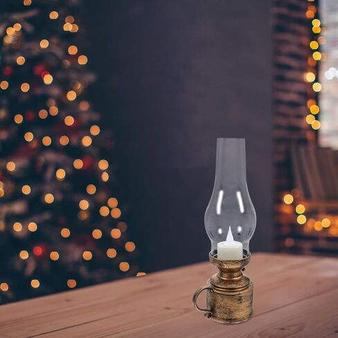 PRETYZOOM قطعتان من مصباح الكيروسين LED العتيق فوانيس شمعة قديمة لديكور المنزل مصباح اللهب الإلكتروني لتزيين سطح الطاولة وإضاءة الطوارئ لغرف المعيشة والحفلات in Kuwait