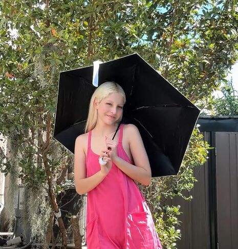 Mini Compact Folding Travel Umbrella with Carabiner Ring Handle,Fiberglass Ribs,UV Protection,UPF 50+ UV Sun Rain Protection,Lightweight Small,Handbag,Teflon Coating,Women Kids in Saudi Arabia