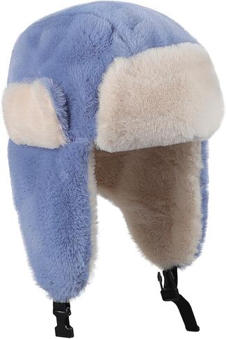 الأولاد قبعة الصياد الروسية Ushanka قبعة للفتيات فو الفراء إيرفلاب القبعات قبعة الشتاء للأطفال 3-10 سنوات من العمر in Saudi Arabia