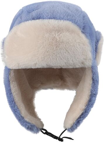 الأولاد قبعة الصياد الروسية Ushanka قبعة للفتيات فو الفراء إيرفلاب القبعات قبعة الشتاء للأطفال 3-10 سنوات من العمر in Saudi Arabia