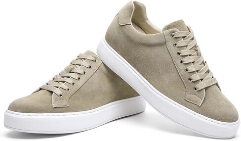 Men's Invisible Height Increasing Elevator Shoes Suede Leather with 2.36 Inches Taller Increasing Elevator Insole Shoes for Men in Saudi Arabia