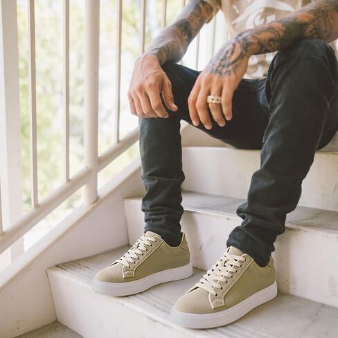 Men's Invisible Height Increasing Elevator Shoes Suede Leather with 2.36 Inches Taller Increasing Elevator Insole Shoes for Men in Saudi Arabia