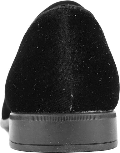 Amali Crown - Velvet Men’s Slip-On Shoes with Jewelry Crown Piece - Smoking Slip On Dress Shoes for Men - Velvet Formal Loafers for Men - The Original Smoking Men Tuxedo Dress Shoe in Kuwait
