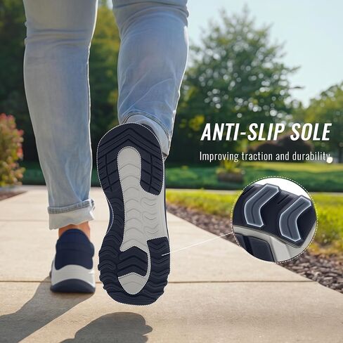 Mens Orthopedic Slip On Shoes with Arch Support Hands Free Loafers Casual Comfortable Walking Shoe in Saudi Arabia