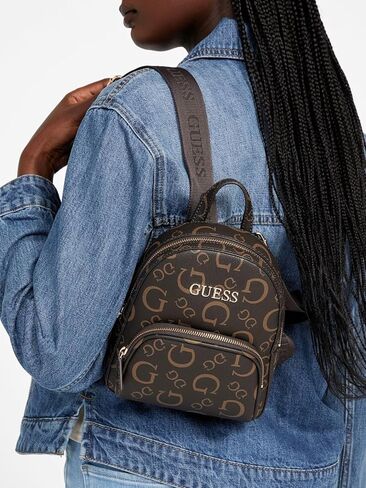 حقيبة ظهر صغيرة بشعار Eldoria للسيدات من GUESS Factory in Saudi Arabia