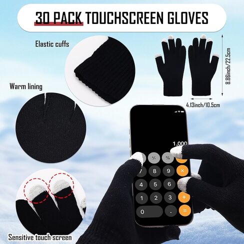90 Pcs Homeless Supplies Bulk Winter Beanies Hat Fleece Scarf Touchscreen Gloves Set for Women Men Charity Donation in Saudi Arabia