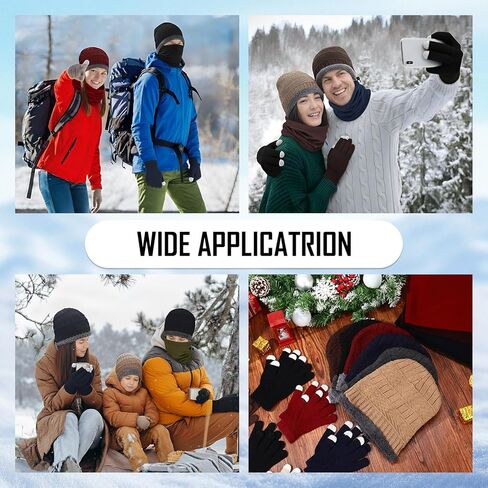 90 Pcs Homeless Supplies Bulk Winter Beanies Hat Fleece Scarf Touchscreen Gloves Set for Women Men Charity Donation in Saudi Arabia
