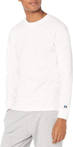 Russell Athletic mens Cotton Performance Long Sleeve T-Shirt, True Red, XL in Saudi Arabia