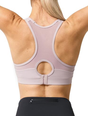 Yvette Plus Size Sports Bras for Women Comfortable Racerback Supporttive Sports Bra Medium Impact Wireless in Saudi Arabia