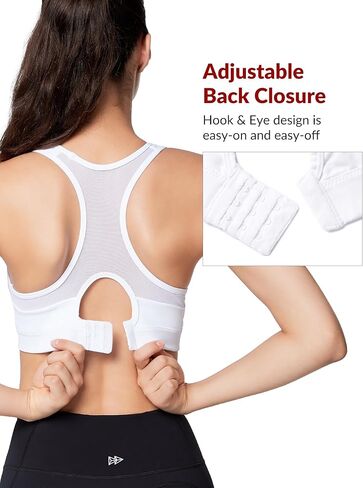 Yvette Plus Size Sports Bras for Women Comfortable Racerback Supporttive Sports Bra Medium Impact Wireless in Saudi Arabia