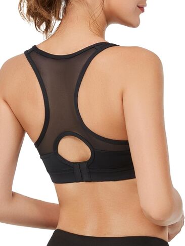 Yvette Plus Size Sports Bras for Women Comfortable Racerback Supporttive Sports Bra Medium Impact Wireless in Saudi Arabia