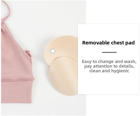Halter Neck Sports Bra and Shorts Set, Moisture Wicking Quick Dry, Yoga Fitness Running Activewear with Removable Pads in Saudi Arabia